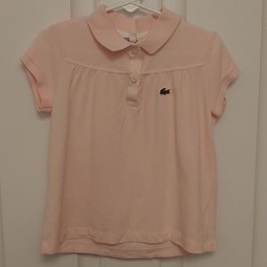 Light pink girls lacoste shirt size 6